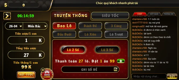 Bí Kíp Chơi Lô Đề 1 Ăn 99 Tại HitClub Tỷ Lệ Trúng Cao