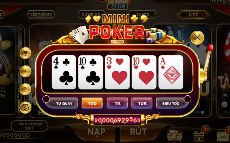 Bí Pháp Quay Minigame Mini Poker Tại HitClub Nhận Hũ Jackpot Mỗi Ngày