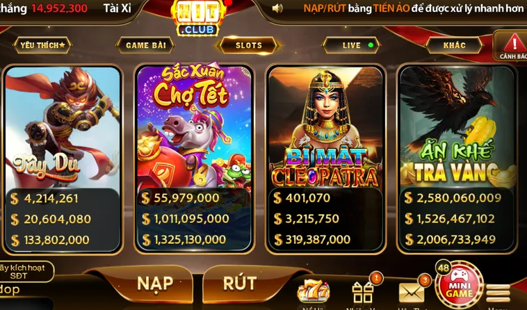 Siêu Phẩm Nổ Hũ HitClub Hướng Dẫn Săn Jackpot Lên Đến Hàng Tỷ Đồng